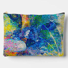 Lebhafte Abstrakte Cat Art Print Zubehörtasche