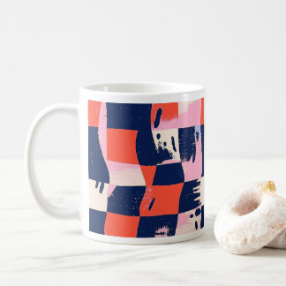 Lebhafte Abstrakte Checkerboard-Tasse Kaffeetasse