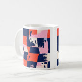 Lebhafte Abstrakte Checkerboard-Tasse Kaffeetasse (Vorderseite Links)