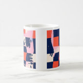 Lebhafte Abstrakte Checkerboard-Tasse Kaffeetasse (Mittel)