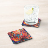 Lebhafte abstrakte Design-Getränkekasten Getränkeuntersetzer (Rechte Seite)