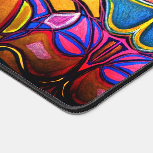 Lebhafte, abstrakte Design-Schreibtischmatte Schreibtischunterlage (Ecke)