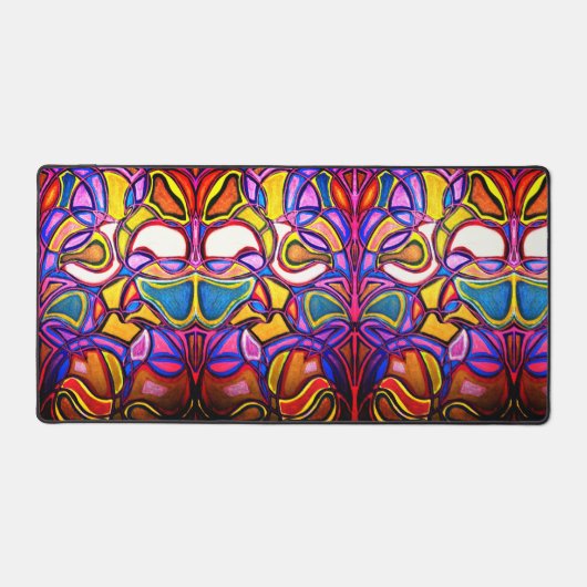 Lebhafte, abstrakte Design-Schreibtischmatte Schreibtischunterlage (Vorderseite)