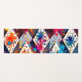 Lebhafte Abstrakte Diamantmuster Yogamatte (Vorderseite (Horizontal))