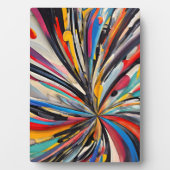 Lebhafte Abstrakte Explosion Moderne Kunst Fotoplatte (Vorderseite)