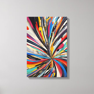 Lebhafte Abstrakte Explosion Moderne Kunst Leinwanddruck