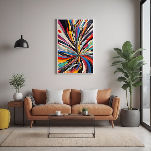 Lebhafte Abstrakte Explosion Moderne Kunst Poster