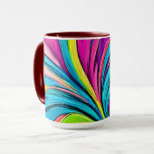 Lebhafte Abstrakte Explosion Tasse (Vorderseite Links)