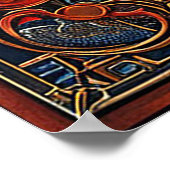 Lebhafte Abstrakte Fantasy Landschaft Poster (Ecke)