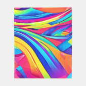 Lebhafte Abstrakte Farbbandkunst Fleecedecke (Vorderseite)