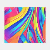 Lebhafte Abstrakte Farbbandkunst Fleecedecke (Vorderseite (Horizontal))