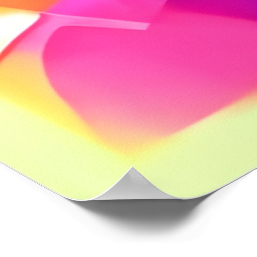 Lebhafte Abstrakte Farbbandkunst Poster (Ecke)