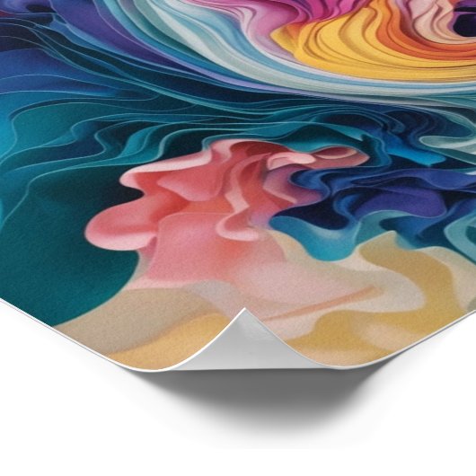 Lebhafte Abstrakte Farben: Entfesseln Sie Ihre Kre Poster (Ecke)