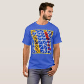 Lebhafte Abstrakte Farben T-Shirt (Vorne ganz)