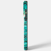 Lebhafte Abstrakte Farbflüsse Aquamarine Kunsthand Case-Mate iPhone Hülle (Rückseite / Links)