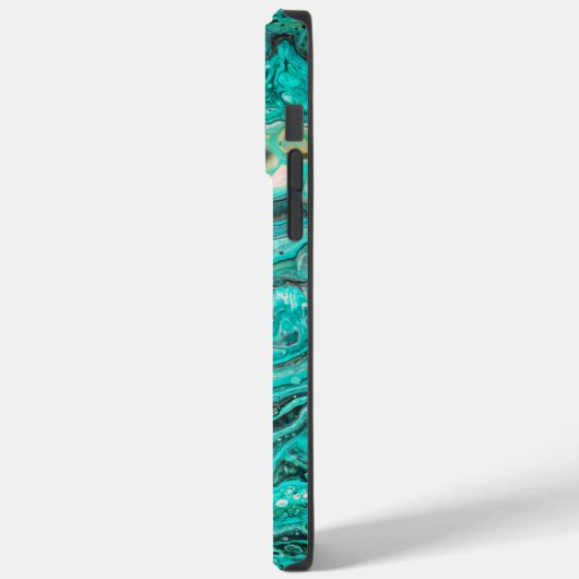 Lebhafte Abstrakte Farbflüsse Aquamarine Kunsthand Case-Mate iPhone Hülle (Rückseite / Links)