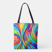 Lebhafte Abstrakte Farbgestaltung Tasche (Rückseite)