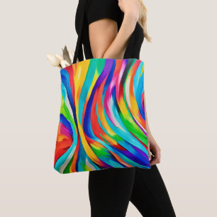 Lebhafte Abstrakte Farbgestaltung Tasche