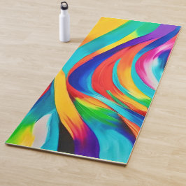 Lebhafte Abstrakte Farbgestaltung Yogamatte