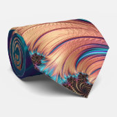 Lebhafte Abstrakte Feathers Türkis & Lila Krawatte (Gerollt)