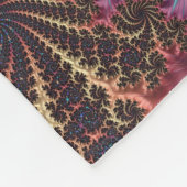 Lebhafte Abstrakte Federn Türkis & Lila Fleecedecke (Ecke)