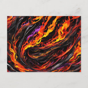 Lebhafte Abstrakte Flamme Postkarte