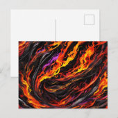 Lebhafte Abstrakte Flamme Postkarte (Vorne/Hinten)