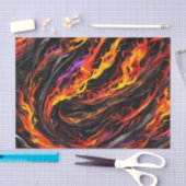 Lebhafte Abstrakte Flamme Seidenpapier (Handwerk)