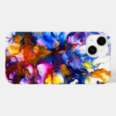 Lebhafte Abstrakte Fluid Art Agate Case-Mate iPhone Hülle (Rückseite (Horizontal))