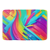 Lebhafte Abstrakte Formen Kunst Badematte (Vorderseite)