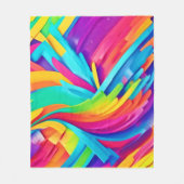Lebhafte Abstrakte Formen Kunst Fleecedecke (Vorderseite)