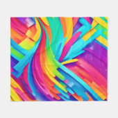 Lebhafte Abstrakte Formen Kunst Fleecedecke (Vorderseite (Horizontal))