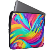 Lebhafte Abstrakte Formen Kunst Laptopschutzhülle (Vorne Rechts)