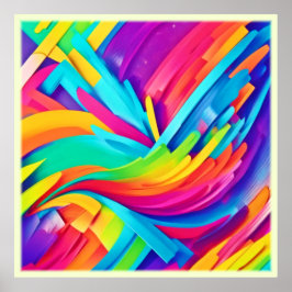 Lebhafte Abstrakte Formen Kunst Poster