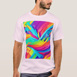 Lebhafte Abstrakte Formen Kunst T-Shirt