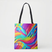 Lebhafte Abstrakte Formen Kunst Tasche (Vorderseite)