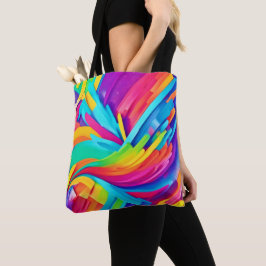 Lebhafte Abstrakte Formen Kunst Tasche