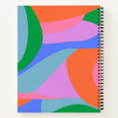 Lebhafte Abstrakte Formen Personalisiert Notizblock (Rückseite)