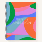 Lebhafte Abstrakte Formen Personalisiert Notizblock (Vorderseite)