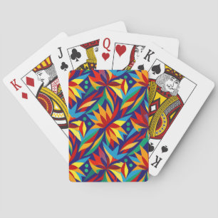 Lebhafte Abstrakte geometrische, mehrfarbige tropi Spielkarten