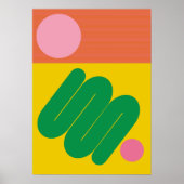 Lebhafte Abstrakte geometrische Mitteljahrsästhesi Poster (Vorne)