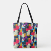 Lebhafte Abstrakte Geometry-Tote-Tasche Tasche (Rückseite)