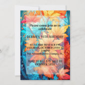 Lebhafte Abstrakte Herbstlaub gestalten Geburtstag Einladung (Vorderseite)