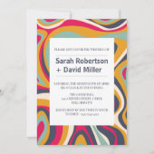 Lebhafte Abstrakte Hochzeit Einladung (Vorderseite)