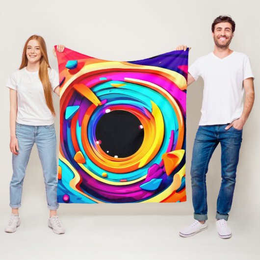 Lebhafte Abstrakte kosmische Vortex Kunst Fleecedecke (Beispiel)