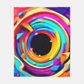 Lebhafte Abstrakte kosmische Vortex Kunst Fleecedecke (Vorderseite)