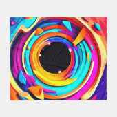 Lebhafte Abstrakte kosmische Vortex Kunst Fleecedecke (Vorderseite (Horizontal))