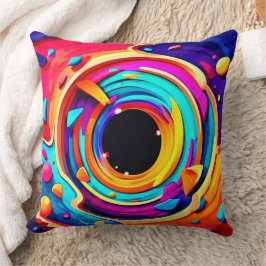 Lebhafte Abstrakte kosmische Vortex Kunst Kissen