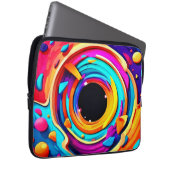 Lebhafte Abstrakte kosmische Vortex Kunst Laptopschutzhülle (Vorne Rechts)