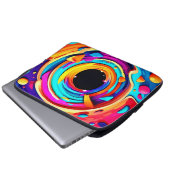 Lebhafte Abstrakte kosmische Vortex Kunst Laptopschutzhülle (Vorne Knopf)
